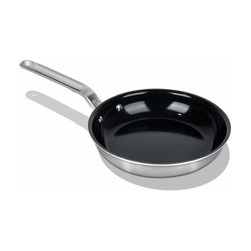 Globehome Ceramic Non Stick Frying Pan 5 Ply Stainless Clad Nonstick Skillet Professional Cookware for Induction All Stoves and Oven Choose Your Pack