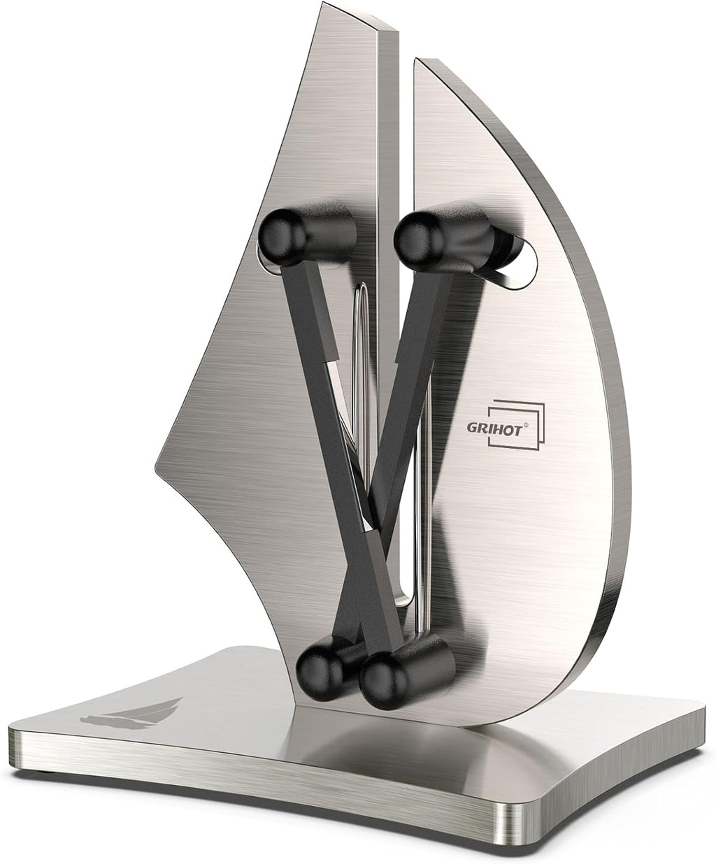 VN3 Professional Knife Sharpener | 3-Step Streamlined Sailboat Design for Effortless Sharpening - The Ultimate Tool for Precise 11 to 21 Degree Angles (Upgraded Stainless Steel)