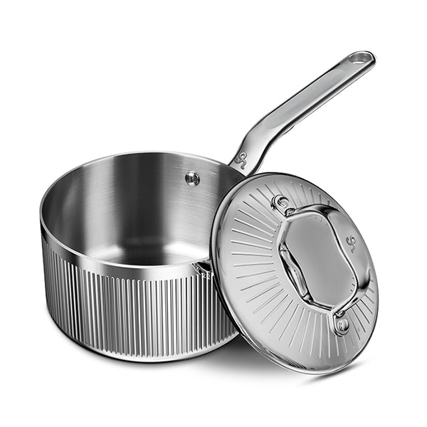 GLOBEHOME 5-Ply Stainless Steel Sauce Pan with Lid
