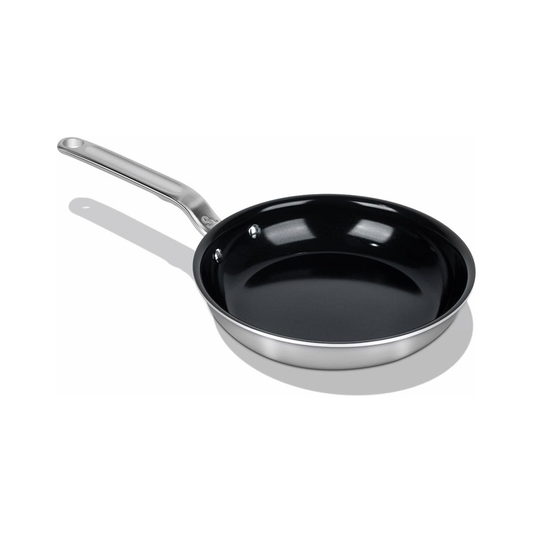 Globehome Ceramic Non Stick Frying Pan 5 Ply Stainless Clad Nonstick Skillet Professional Cookware for Induction All Stoves and Oven Choose Your Pack