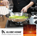 Stainless Steel Frying Pan - 5 Ply Stainless Clad Skillet with Aluminum Core, Durable and Even Heating, Professional Cookware for Induction, All Stoves, Oven and Dishwasher Safe