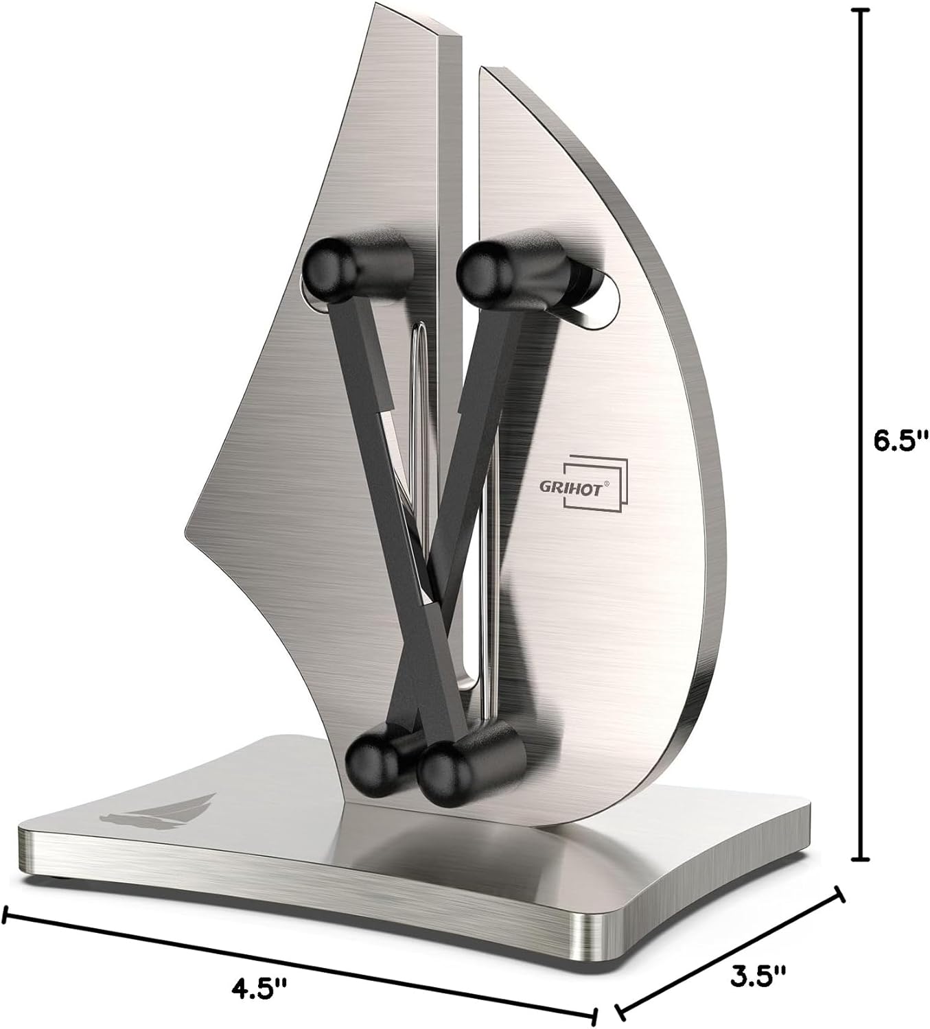 VN3 Professional Knife Sharpener | 3-Step Streamlined Sailboat Design for Effortless Sharpening - The Ultimate Tool for Precise 11 to 21 Degree Angles (Upgraded Stainless Steel)
