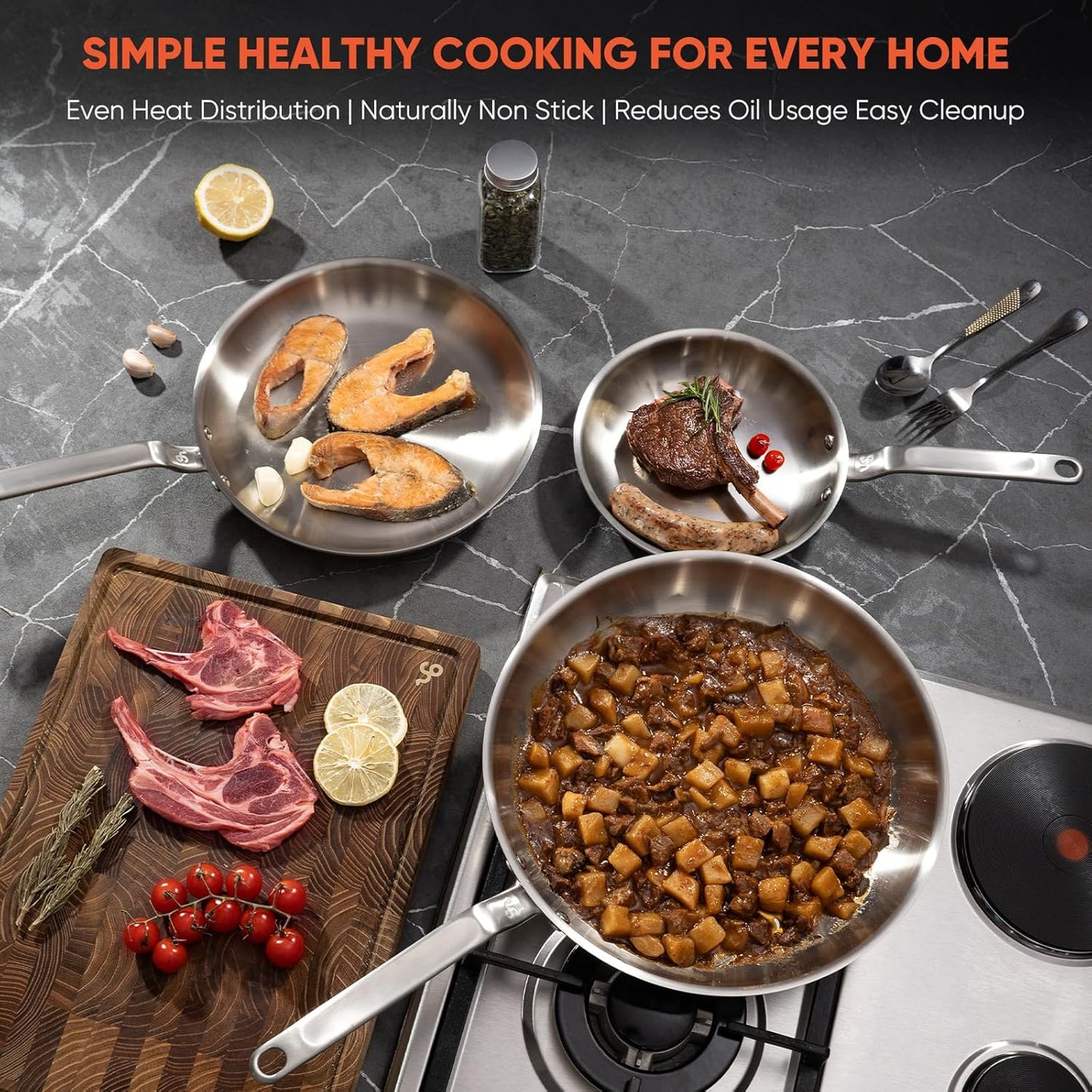 Stainless Steel Frying Pan