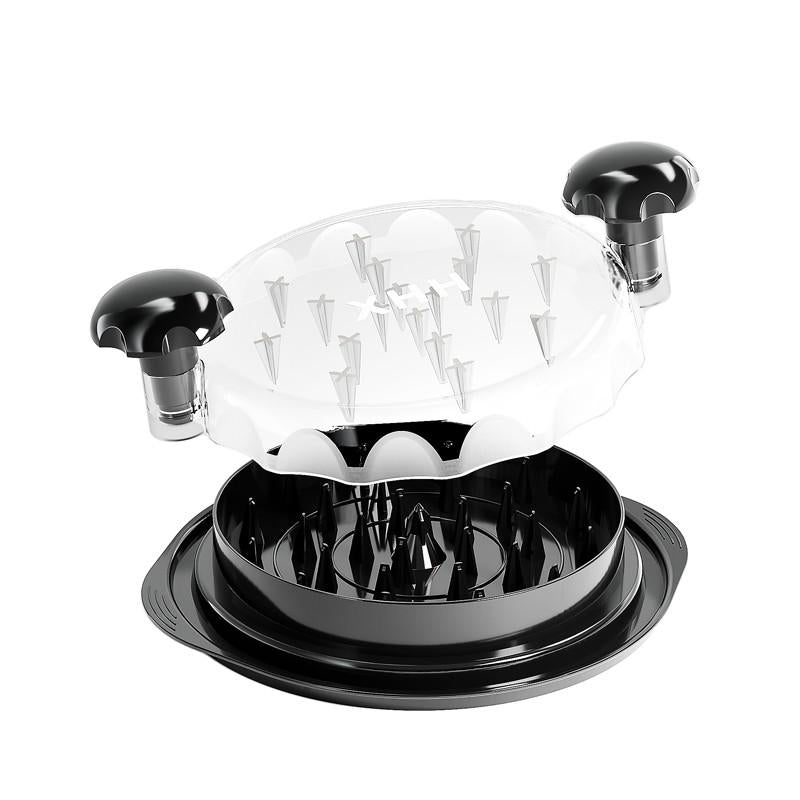 Large Chicken Breast Shredder Tool, Visible Lid Meat Grinder, Anti-Slip Strip, Ergonomic Handle, BPA Free, Perfect Utensils for Pork,Beef,Chicken,Kitchen Gadgets Dishwasher Washable Black Multi-purpose Efficient Great for Families